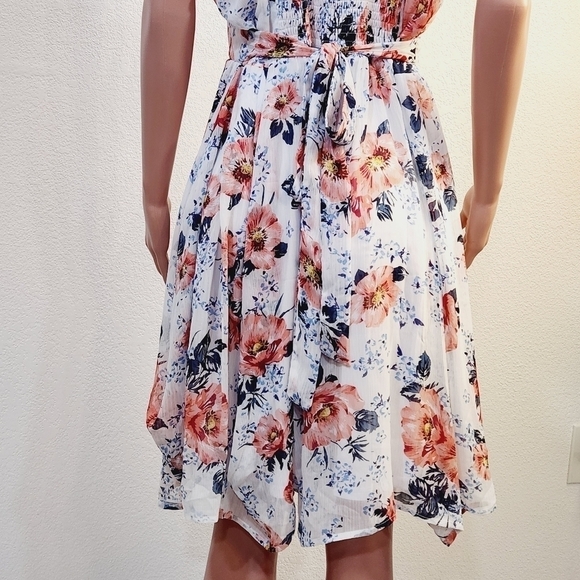 Torrid Floral Print Crinkled Chiffon Tank Dress Sz 2X - Picture 12 of 16